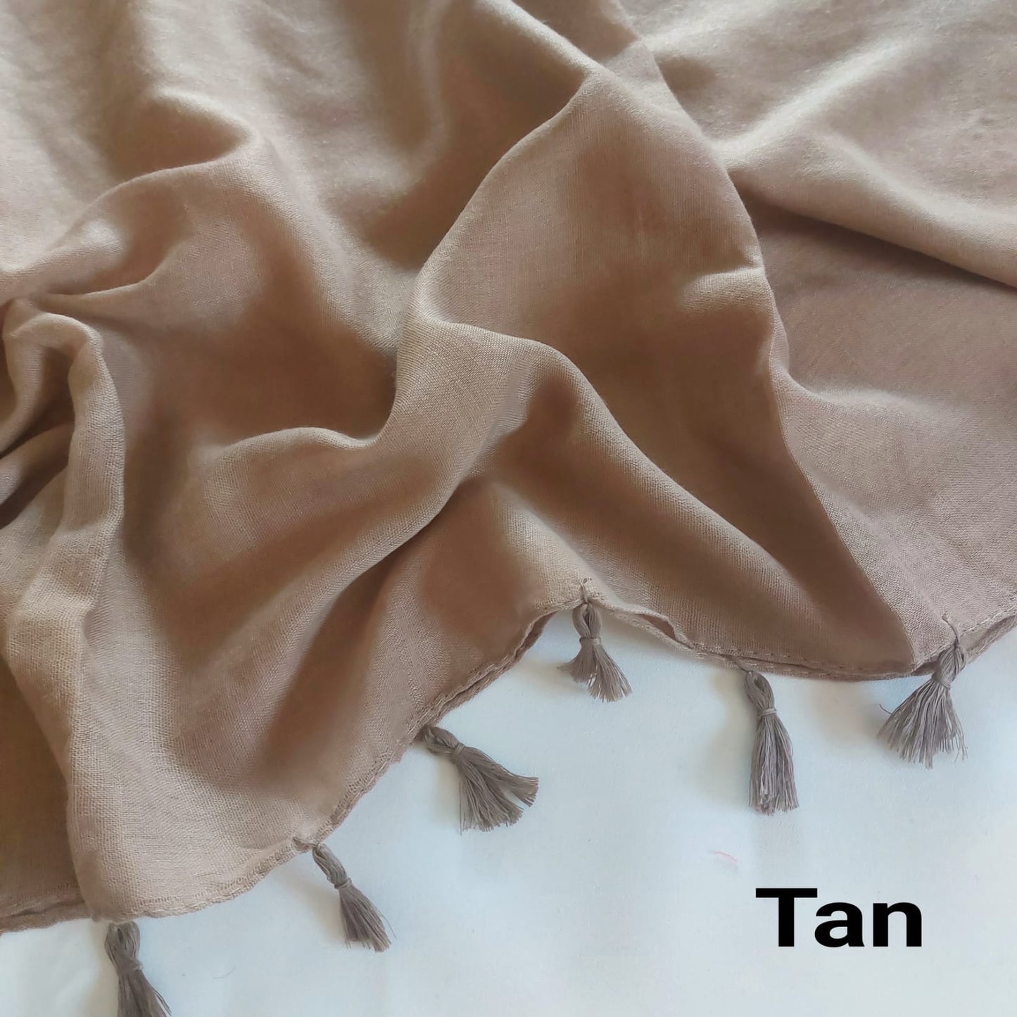 Tassels Hijabs - Tan