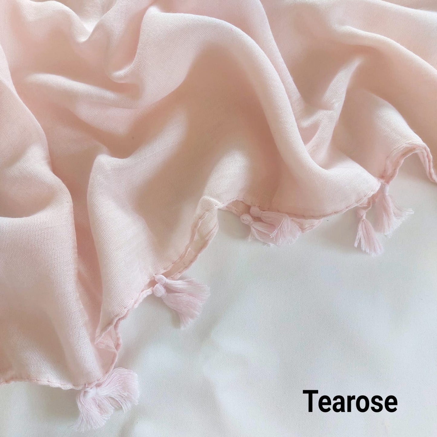 Tassels Hijabs - Tea Rose