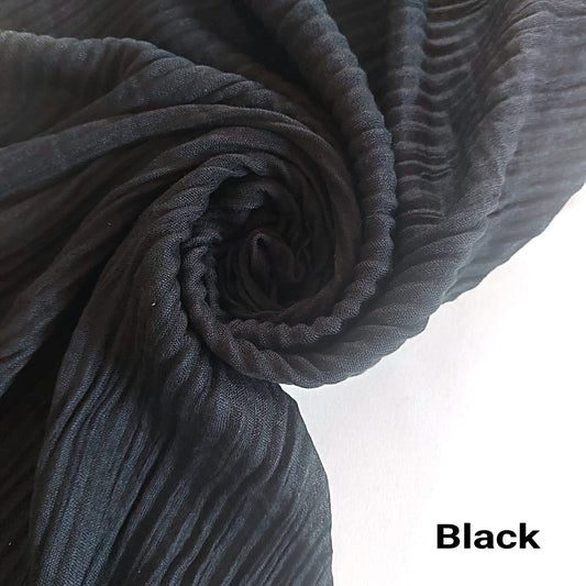 Crumpled Hijab - Black