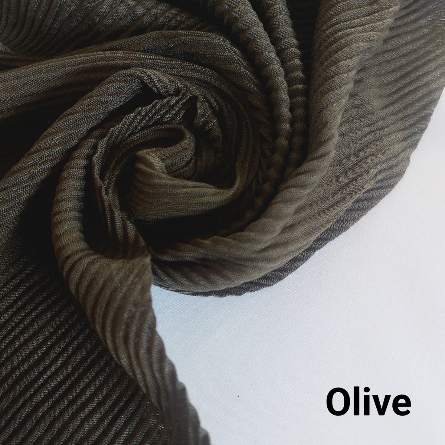 Crumpled Hijab - Olive