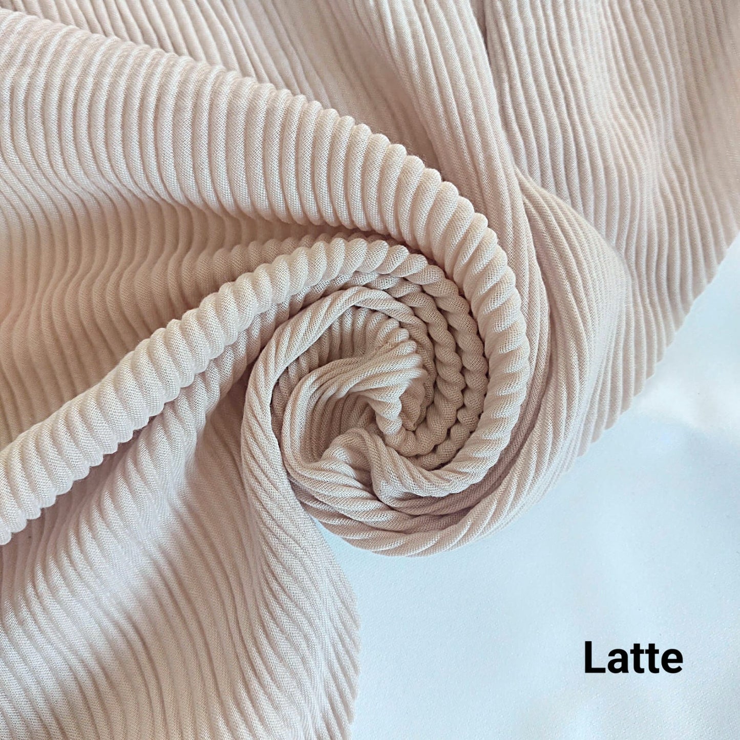 Crumpled Hijab - Latte