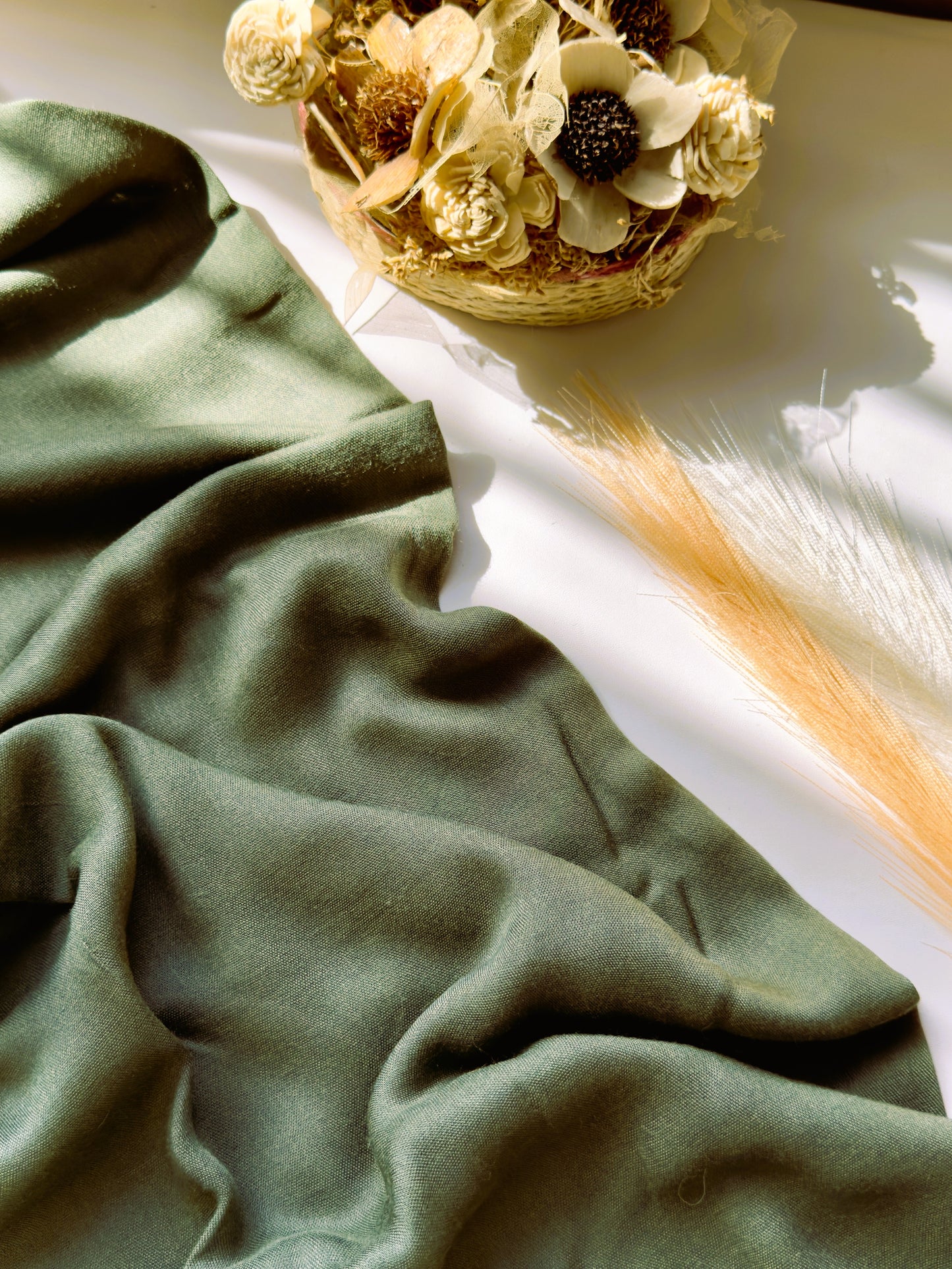 Premium Modal Hijab - Olive Green