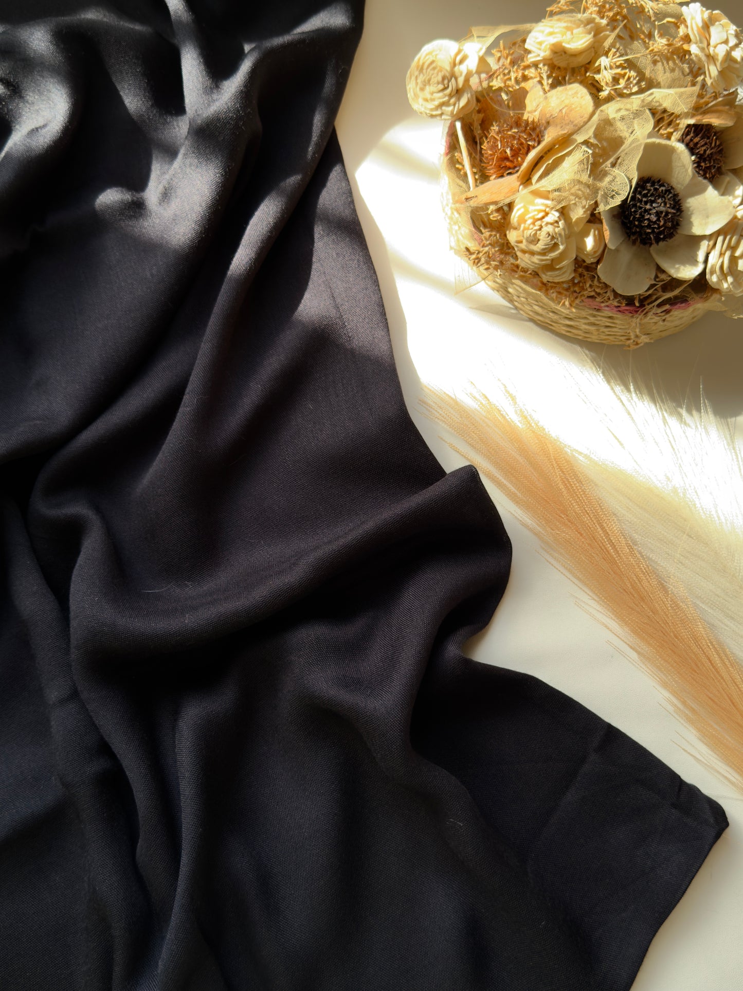 Premium Modal Hijab - Black