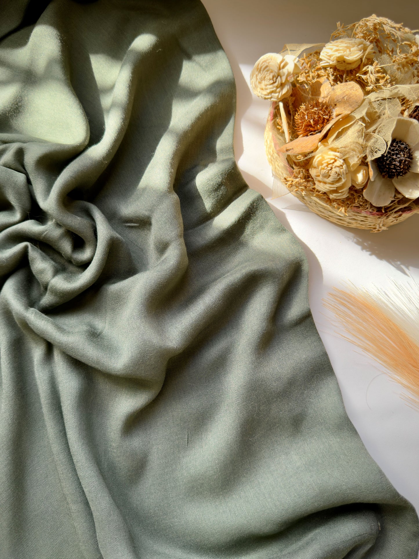Premium Modal Hijab - Camouflage Green