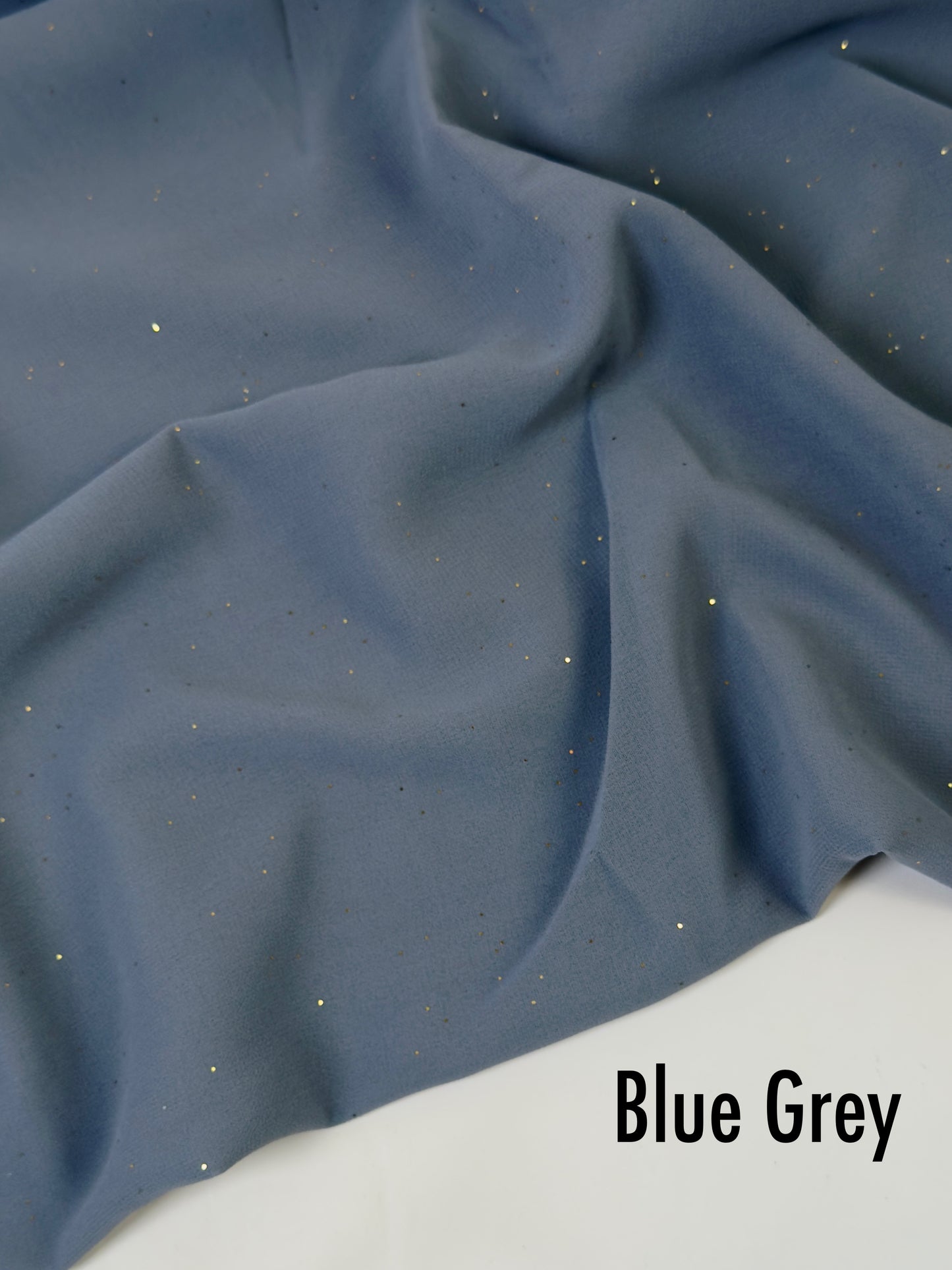 Georgette Glitter Hijab - Blue Grey