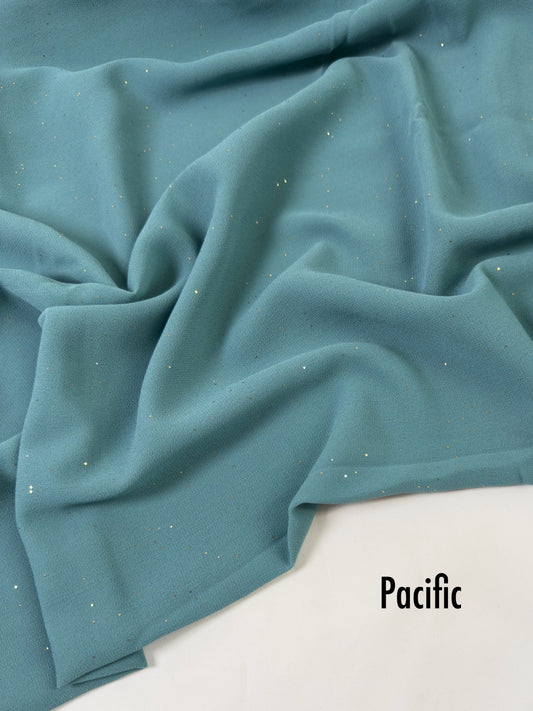 Georgette Glitter Hijab - Pecific