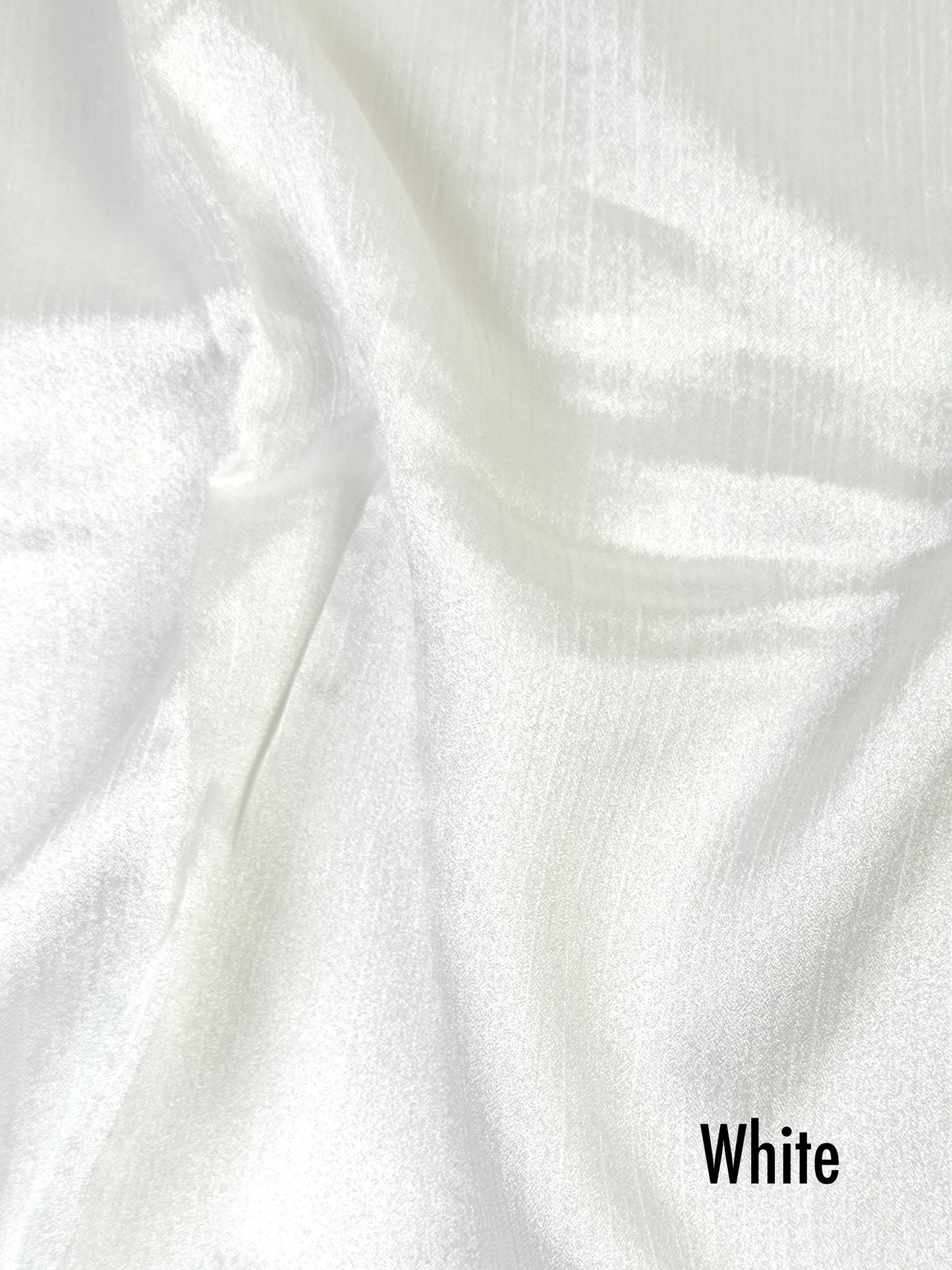 Crinkle Silk Hijab - White
