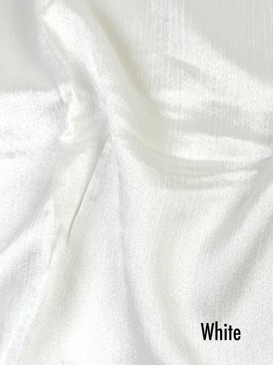 Crinkle Silk - White