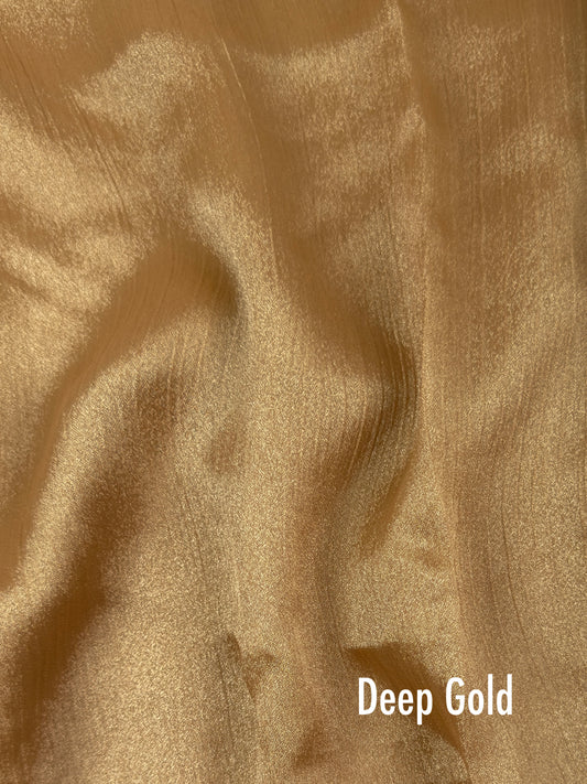 Crinkle Silk - Deep Gold