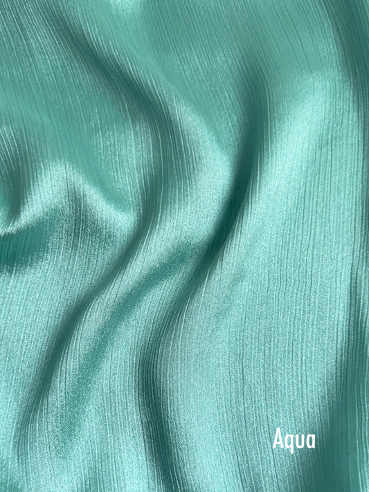 Crinkle Silk - Aqua