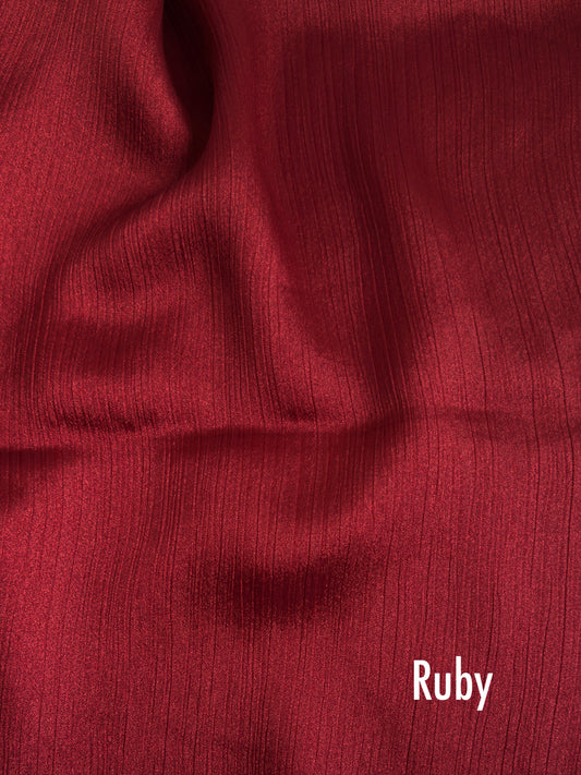 Crinkle Silk - Ruby