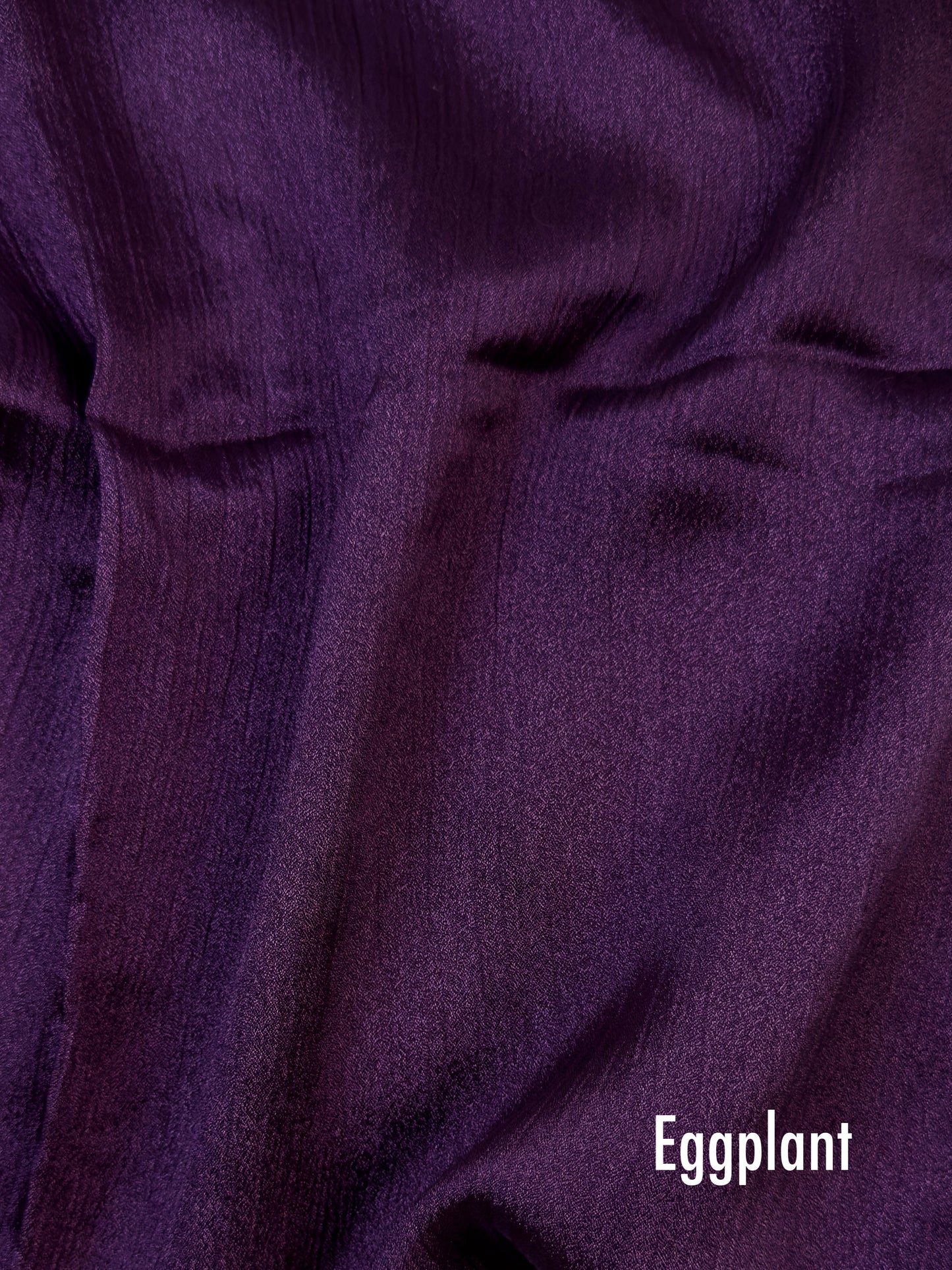 Crinkle Silk Hijab - Deep Purple