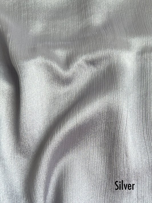 Crinkle Silk - Silver