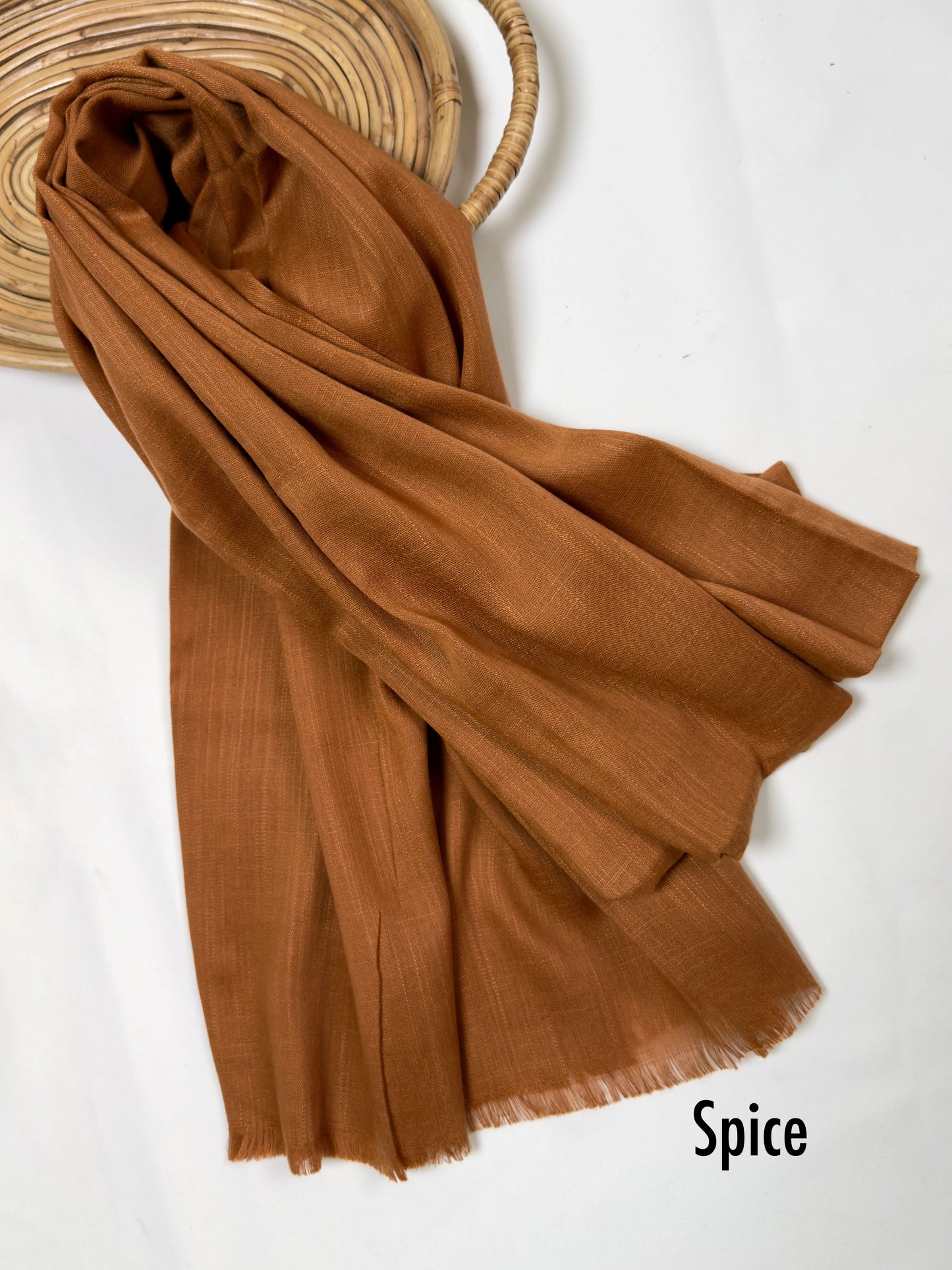 Woven Turkish Hijab- Spice