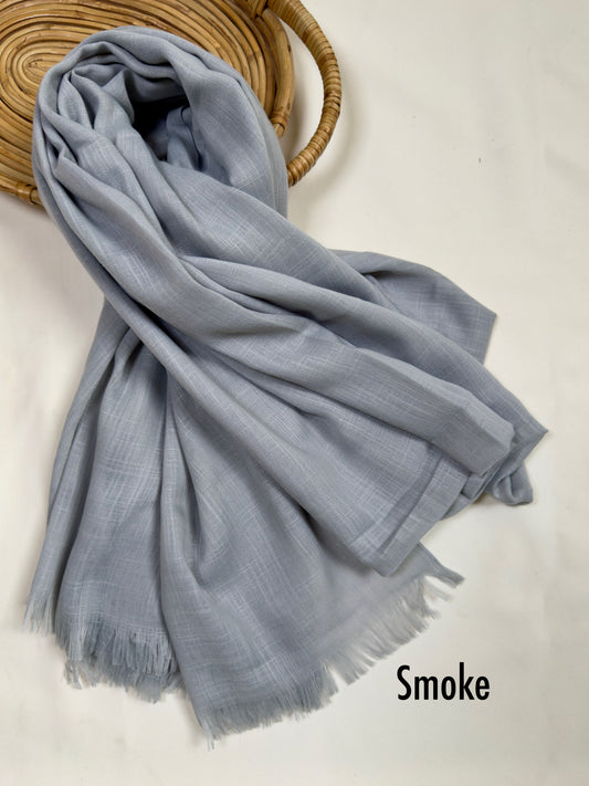 Woven Turkish Hijab - Smoke