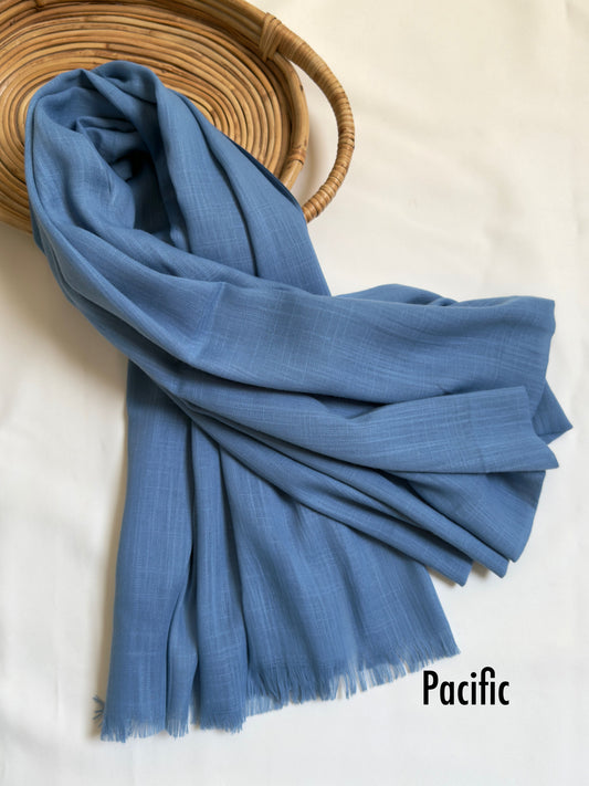 Woven Turkish Hijab - Pacific