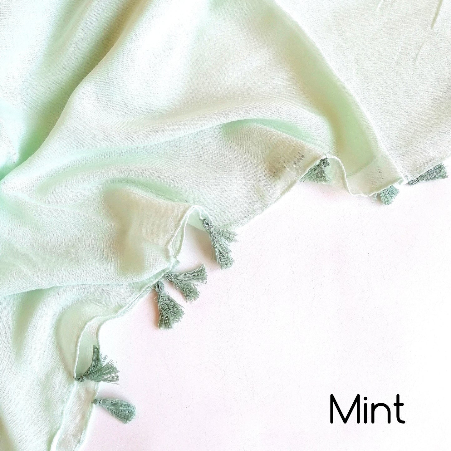 Tassels Hijabs - Mint