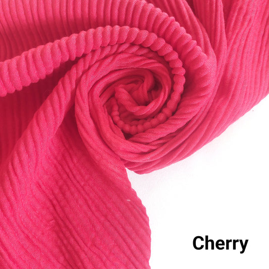 Crumpled Hijab - Cherry