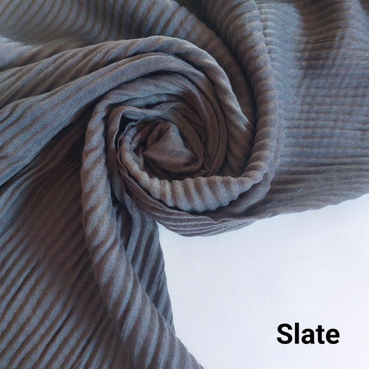 Crumpled Hijab - Slate