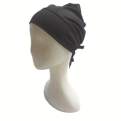Tie Back with band Cap - Black