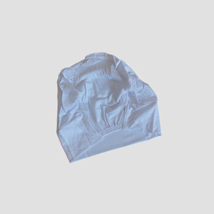 Turkish Full Coverage Tube Cap with Elastic - White