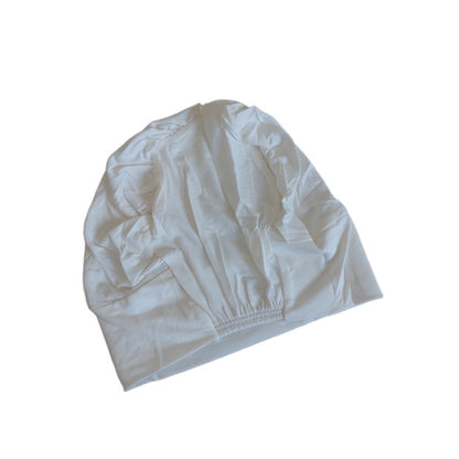 Turkish Full Coverage Tube Cap with Elastic - Ivory