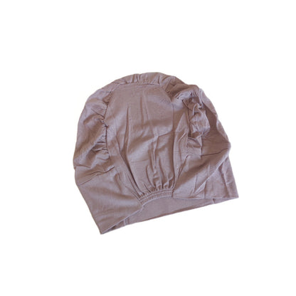 Turkish Full Coverage Tube Cap with Elastic - Coffee