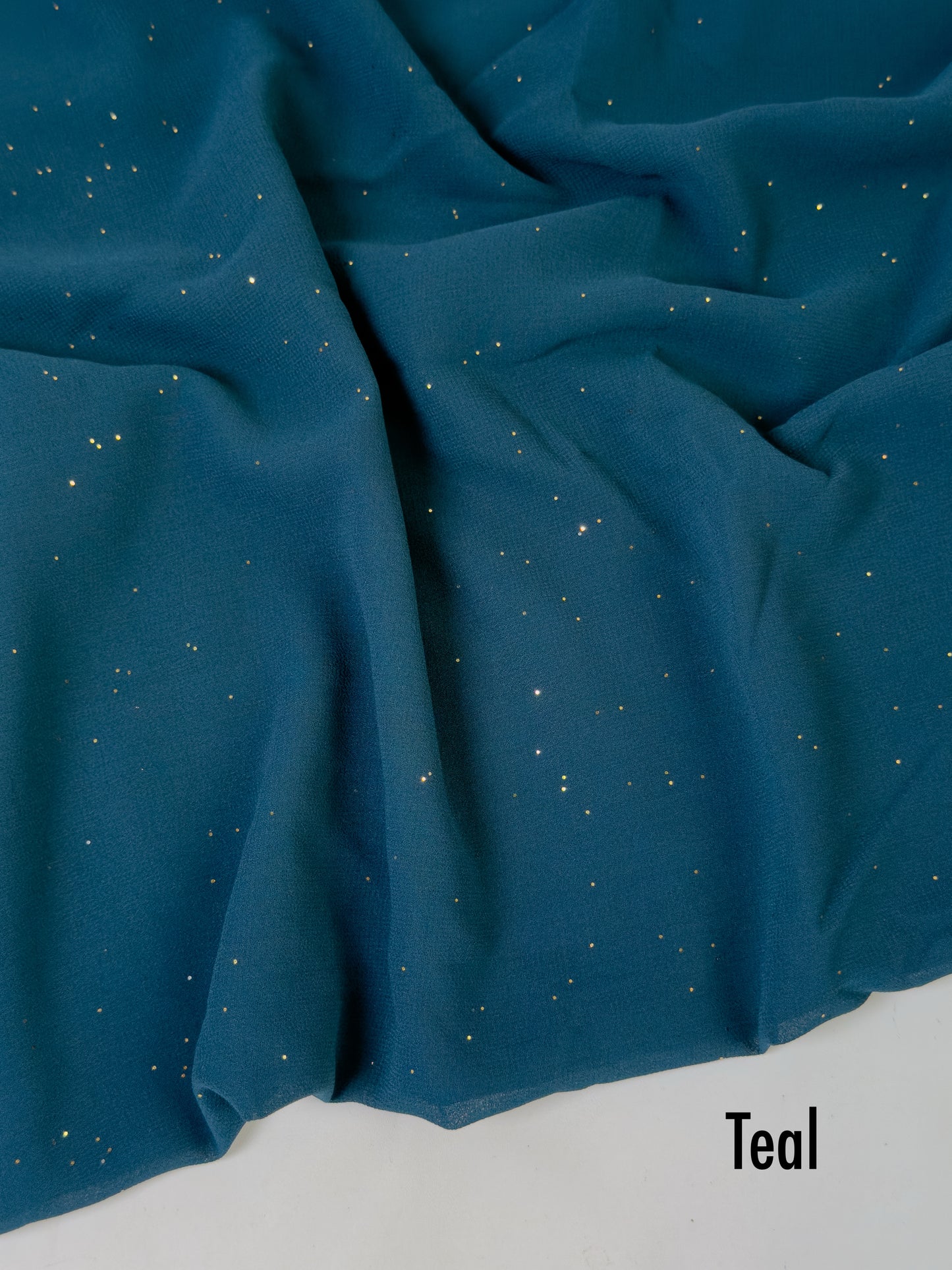 Georgette Glitter Hijab - Teal